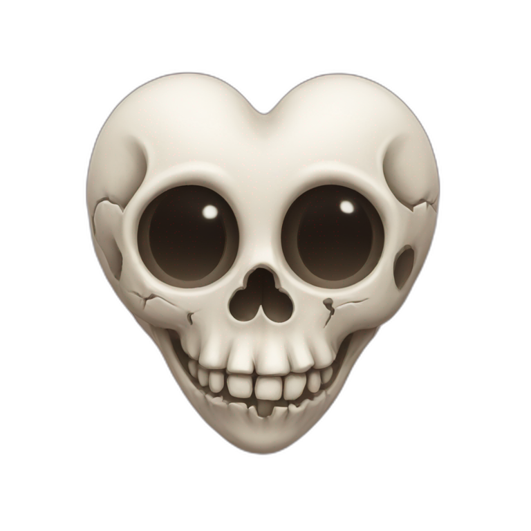 heart shape skull emoji