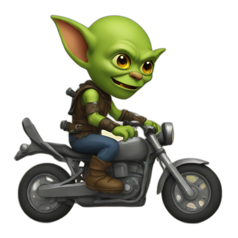 goblin-on-a-motorbike emoji