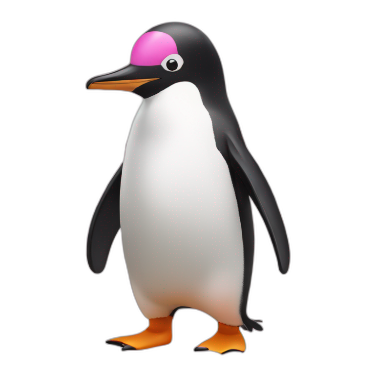 Pinguin who’s wearing a pink shorts emoji
