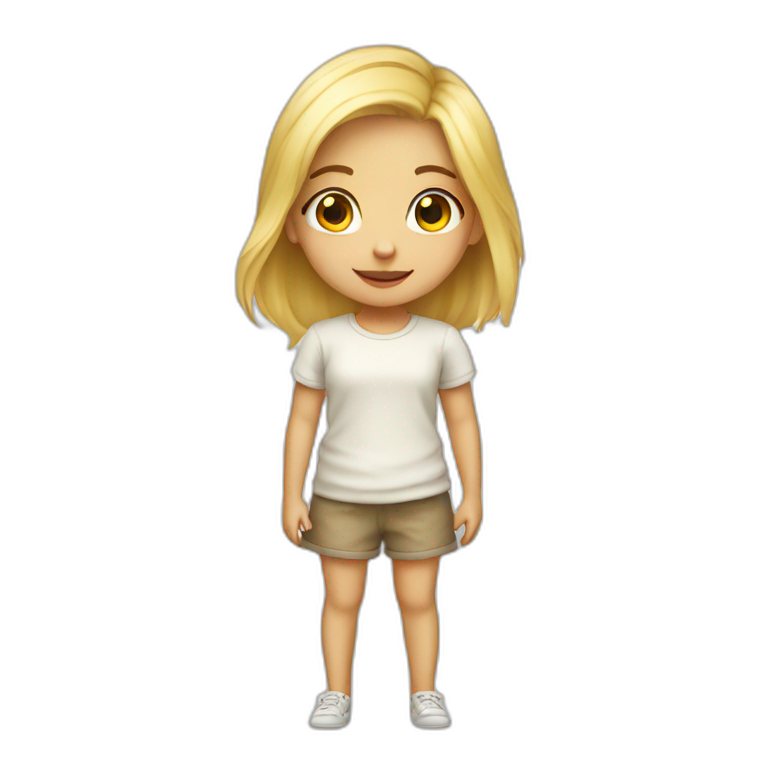 cute girl blond thin emoji