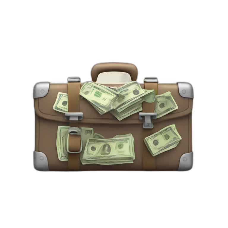 carrying case with cash emoji