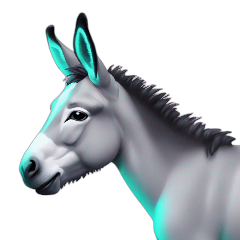 Vaporwave donkey emoji