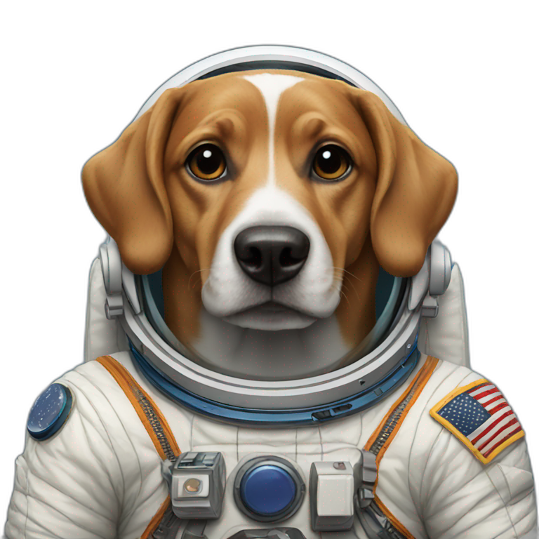 Dog astronaut emoji