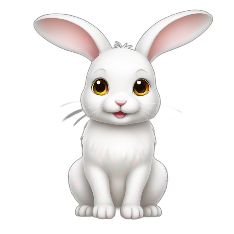 Rabbit white baby rabbit emoji