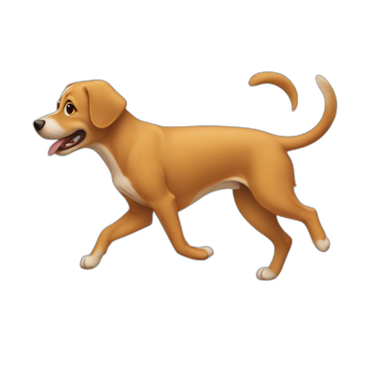 Dog chasing its tail emoji