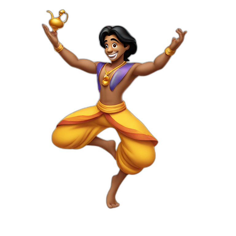 genie dancing from Disney’s Aladdin  emoji