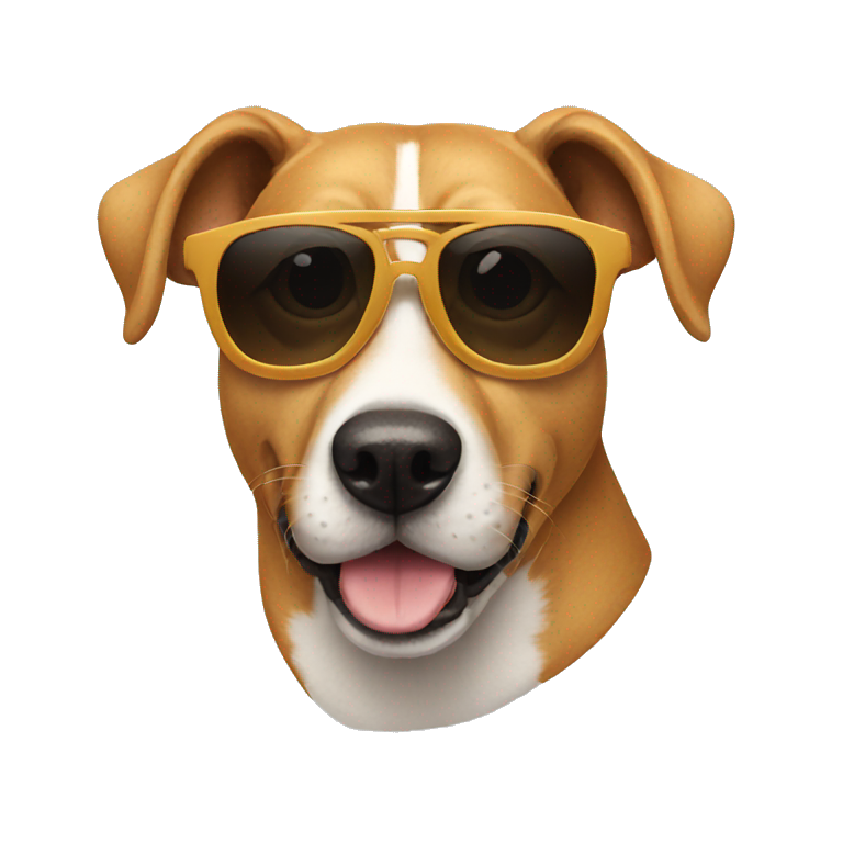 Dog wearing sunglasses  emoji