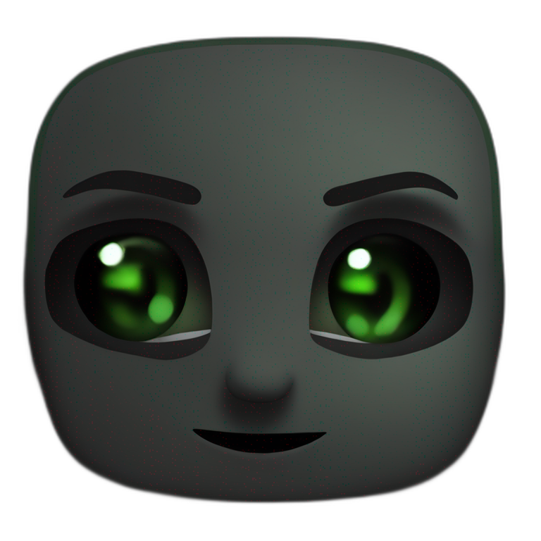 glowing green eyes emoji