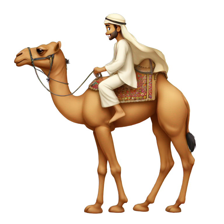 arabian on the camel emoji