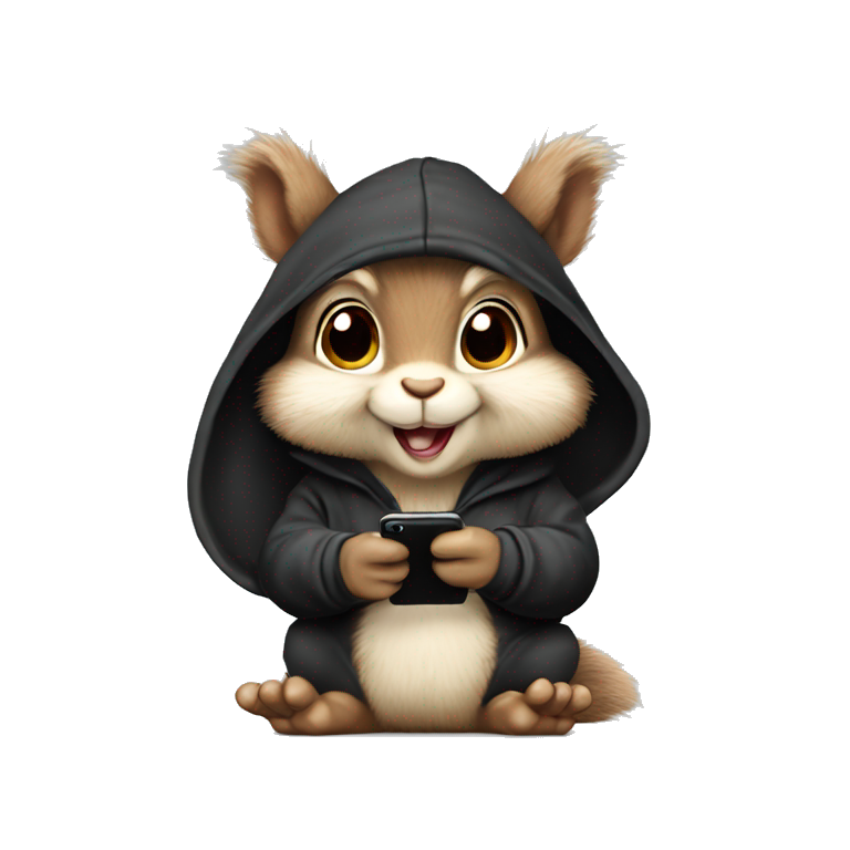 Squirrel hoodie with ears sale