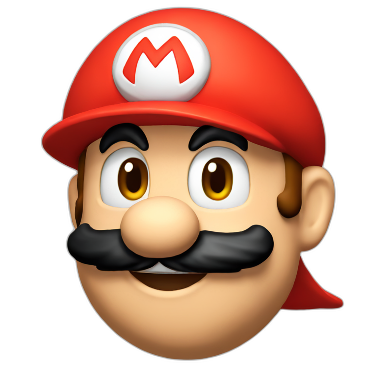 Super mario with red hat emoji
