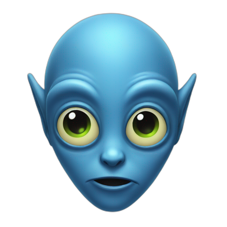 blue alien emoji