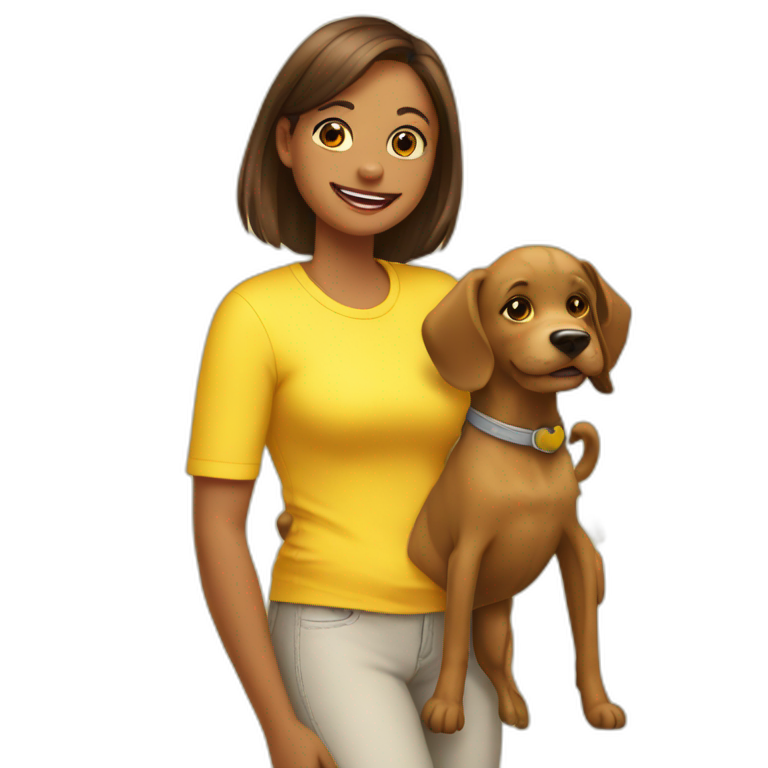 mom dat kids dog family yellow emoji