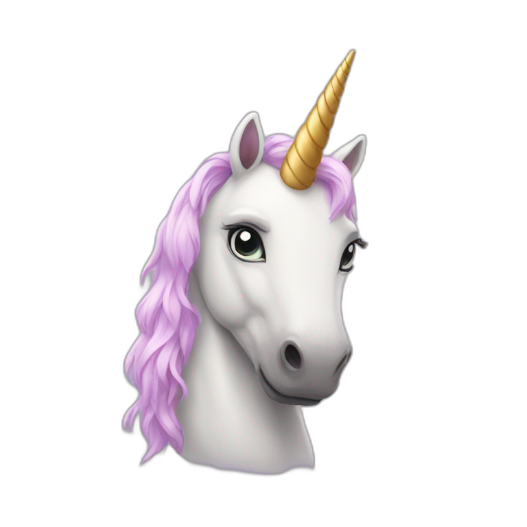 A Sad Unicorn emoji