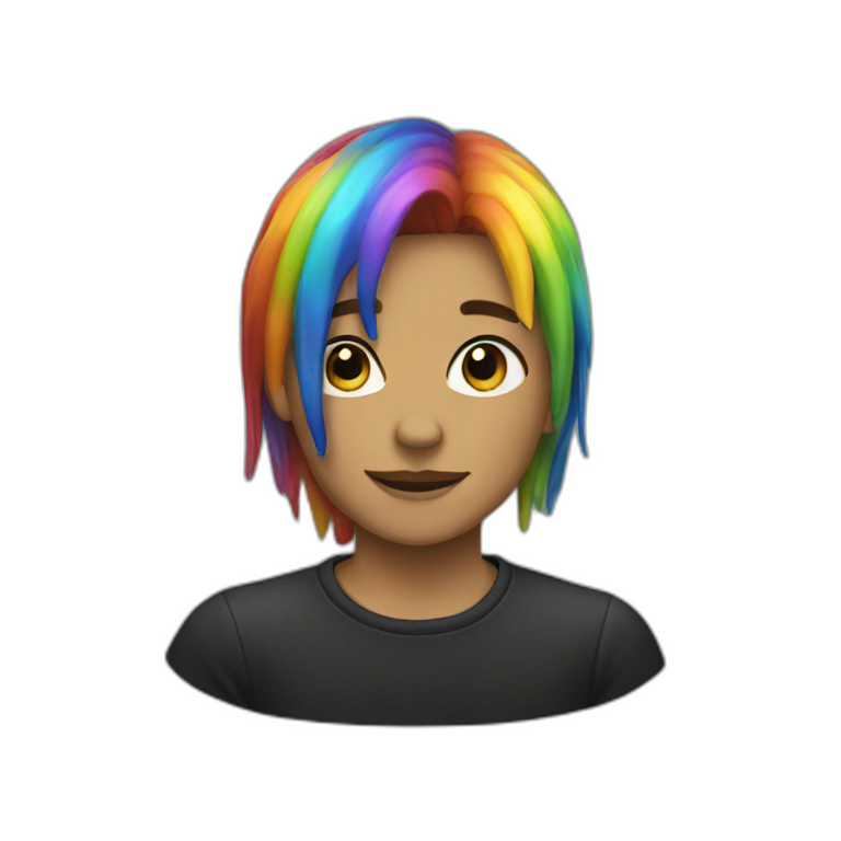 black rainbow emoji