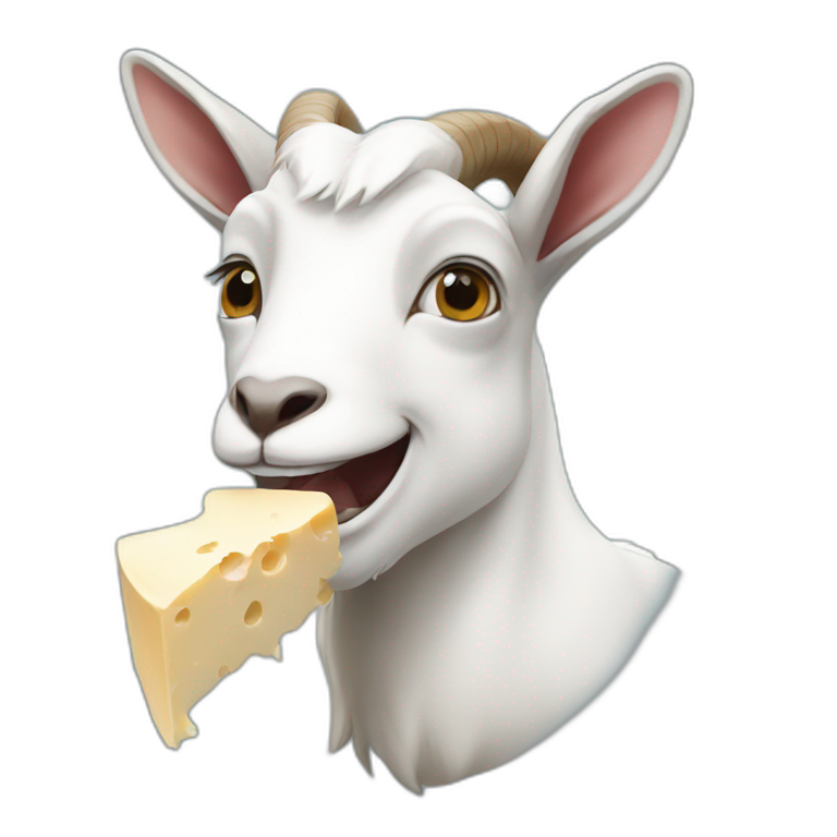 goat eat cheese emoji