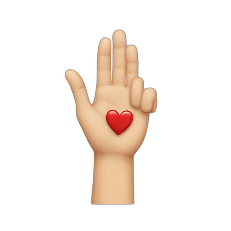 Fingers making half a heart emoji