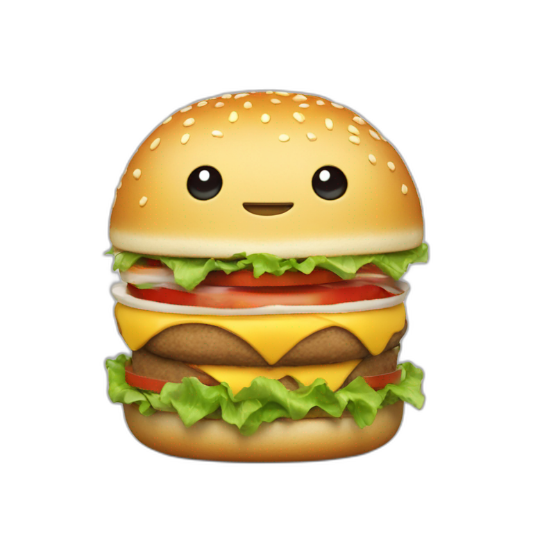 Grogu qui mange un hamburger emoji