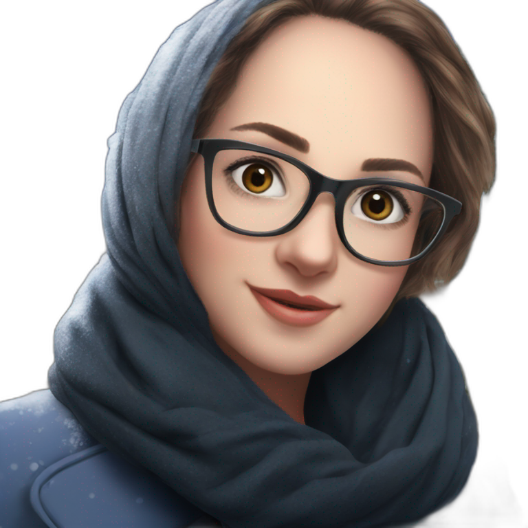 brown-haired girl in glasses emoji