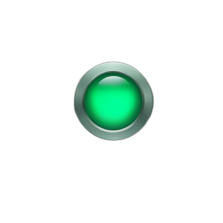 metal case, green emerald emoji