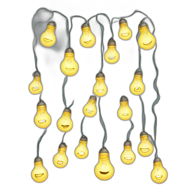 garland of light bulbs emoji