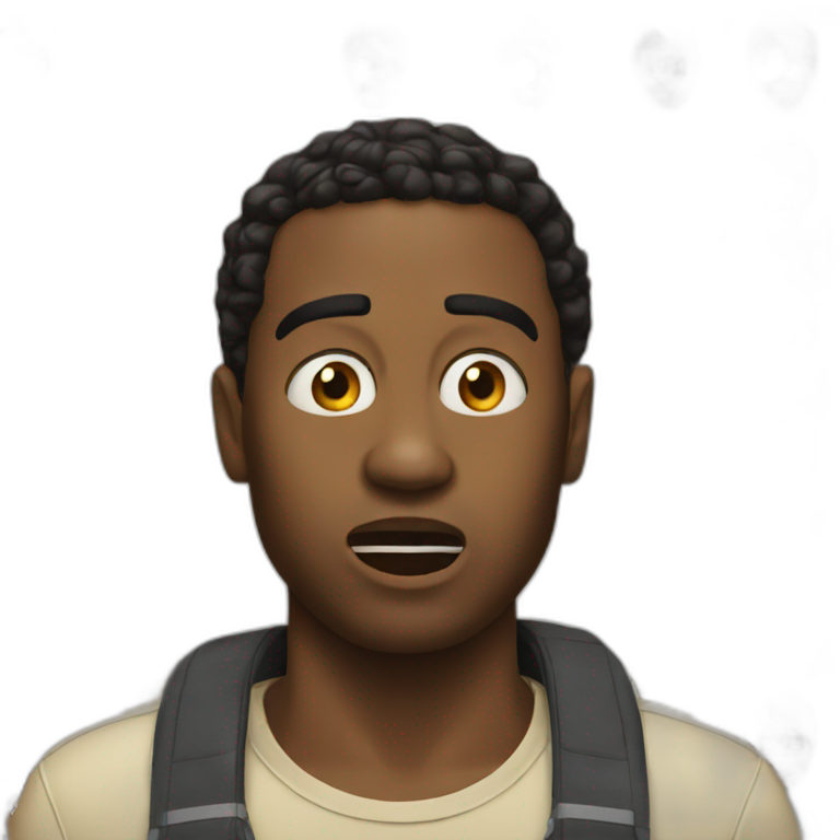 Black guy shocked meme emoji