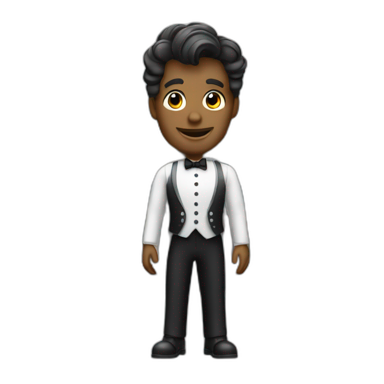 a butler in front of a house emoji