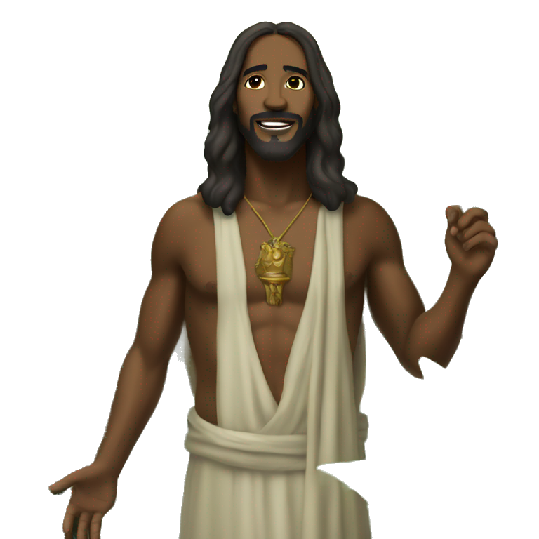 black Jesus in the garden of Eden  emoji