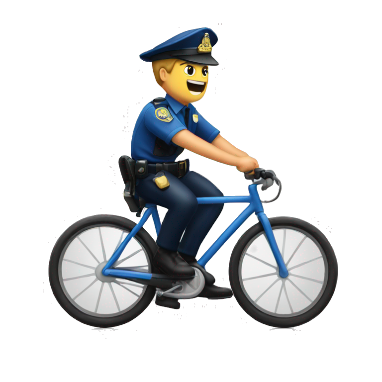Policier sur un velo emoji