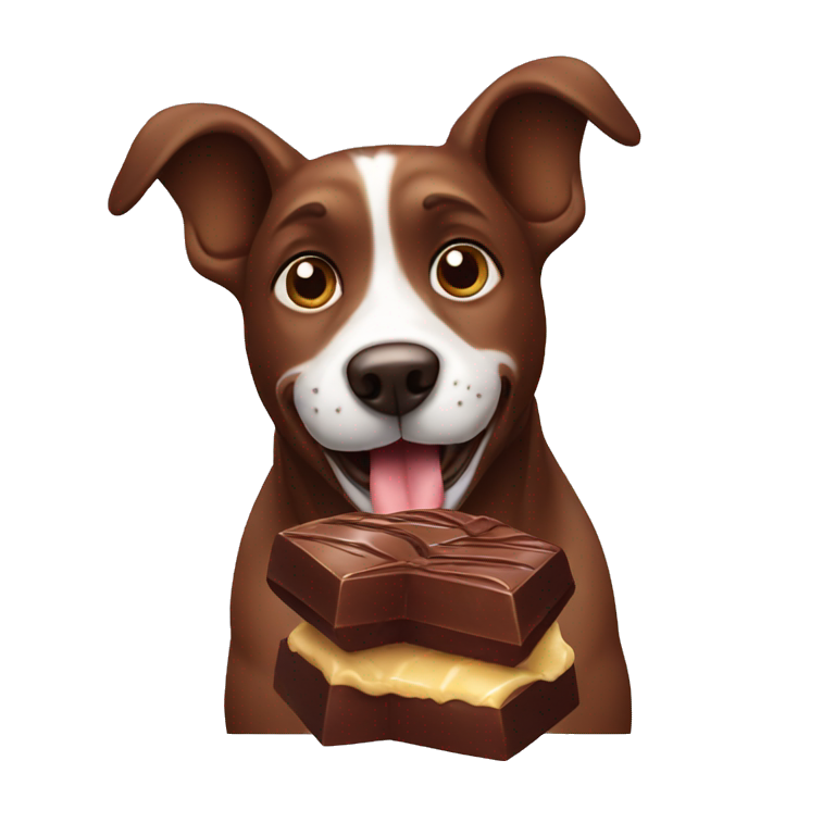 Dog Eating Chocolate emoji
