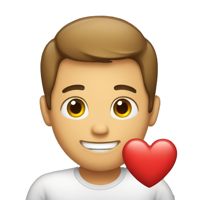 Male emoji holding heart emoji