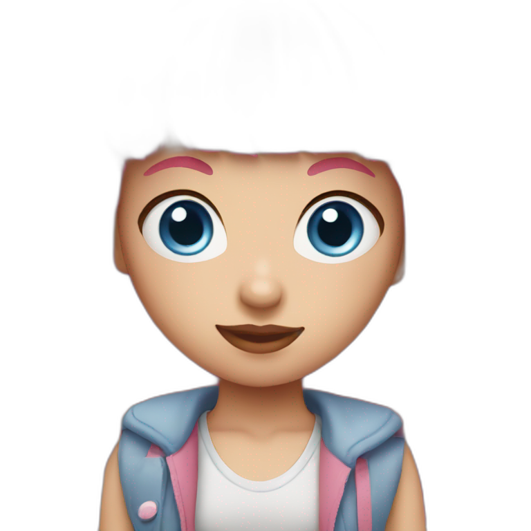 girl-with-pink-bangs-and-blue-eyes emoji