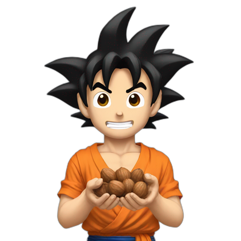 goku holding nuts emoji