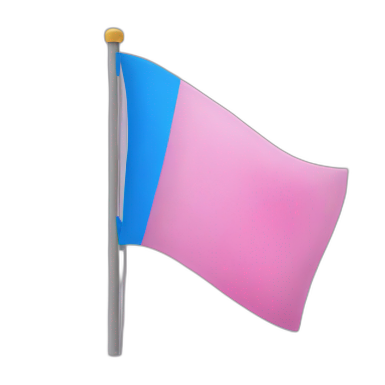 Blue and pink flag emoji
