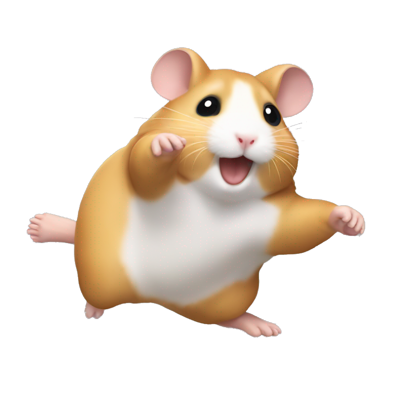 hamster doing cartwheel emoji