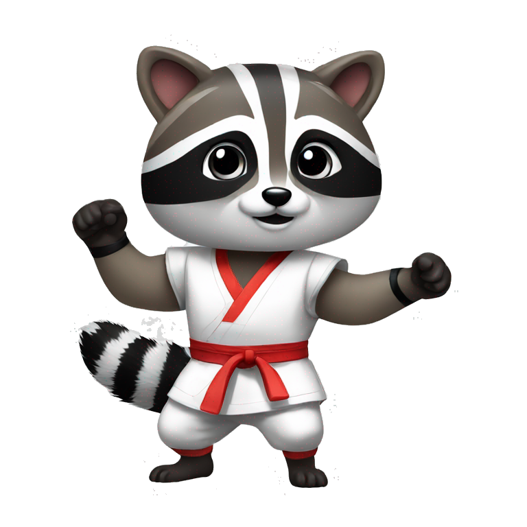 Raccoon taekwondo  emoji