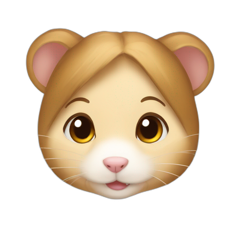 hamster girl Brown hairs emoji