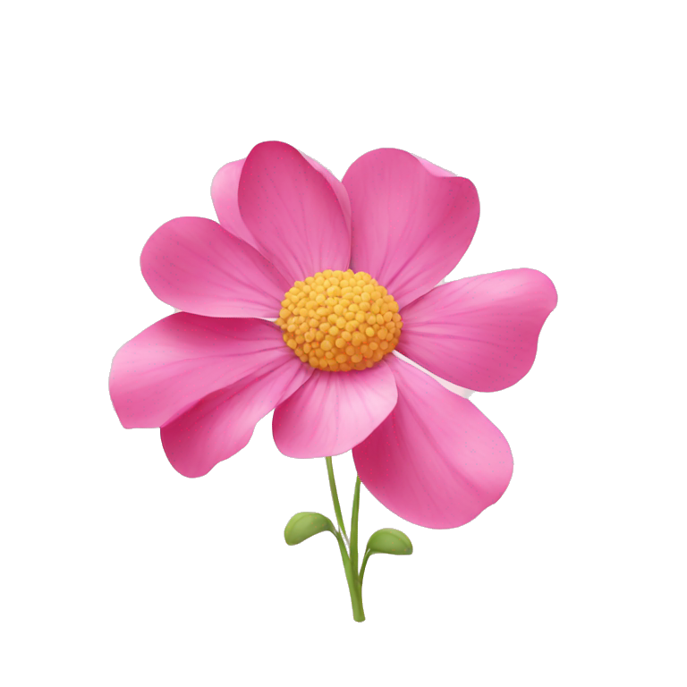 pink flower on white background emoji
