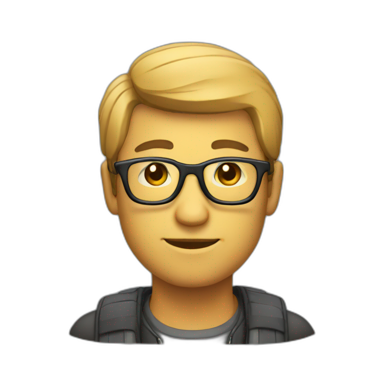 developer man with glasses emoji