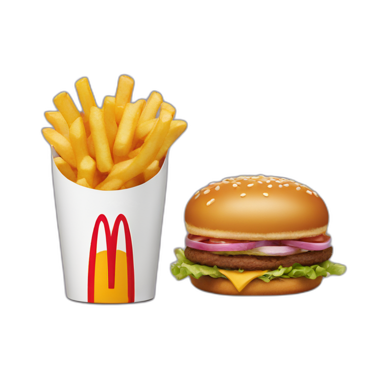 mcdonalds logo mixed with wendys logo emoji