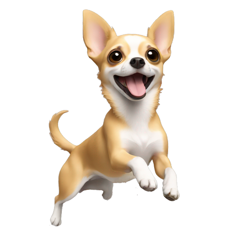 Chihuahua jumping emoji