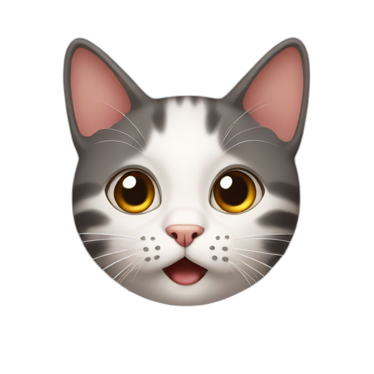 surprised face cat emoji