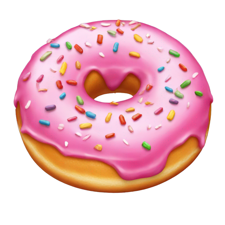 delicious doughnut on white table emoji