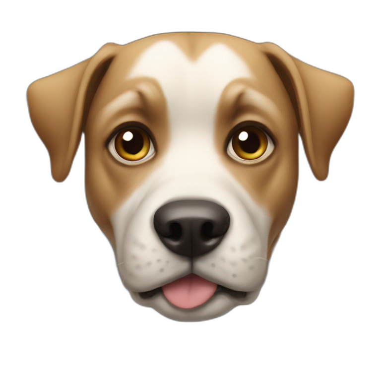 a dog poker face looking at the screen emoji