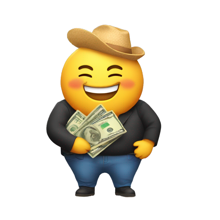 happy fat wallet money emoji