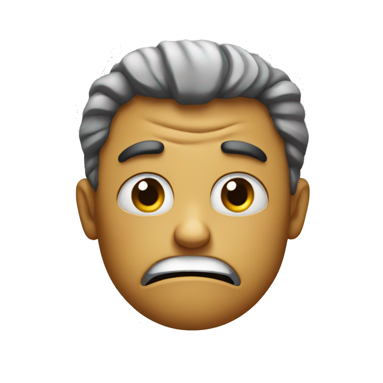 Really mad an sad face emoji