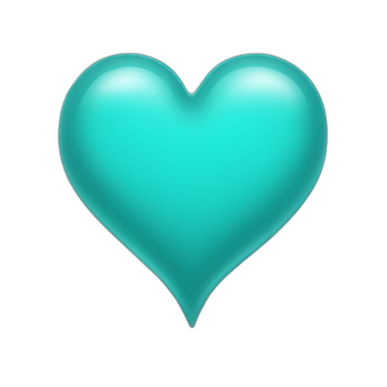 Aqua heart emoji
