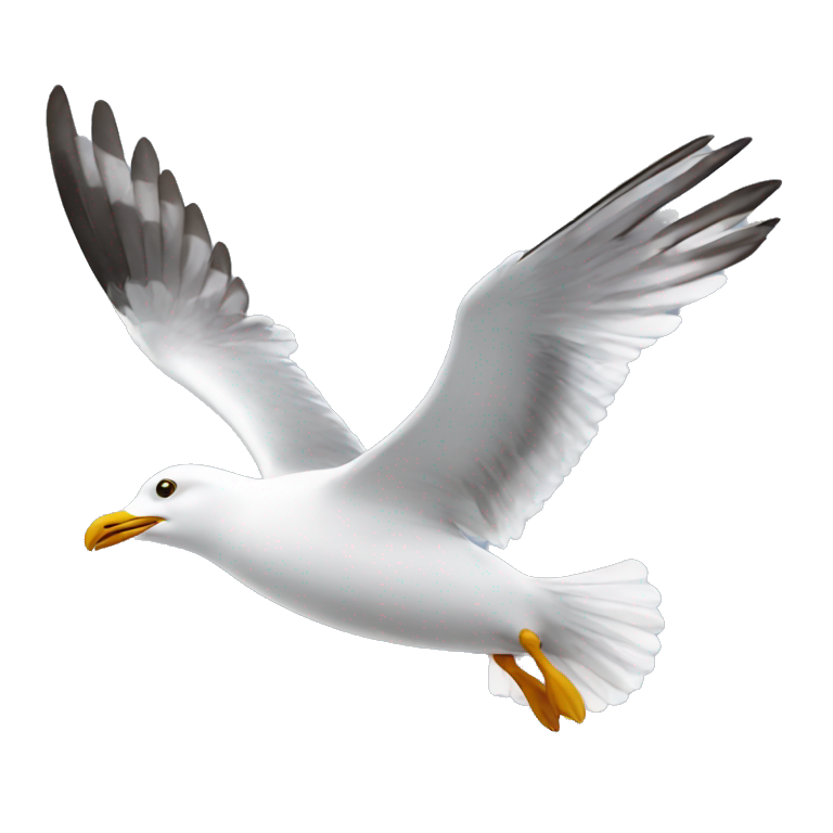 Seagull flying emoji