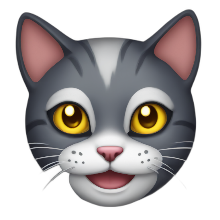 evil cat smiling emoji