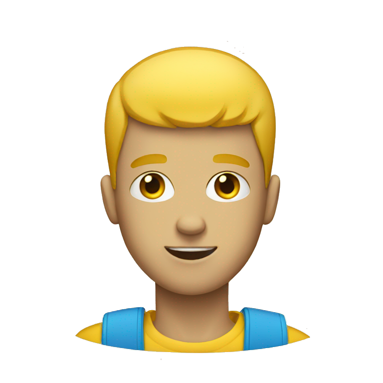 Yellow man with bowlcut and braces emoji